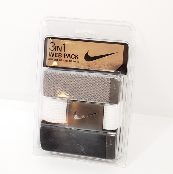 Nike Other - NWT Nike Men's 3 Pack Golf Web Belt, up to 42"